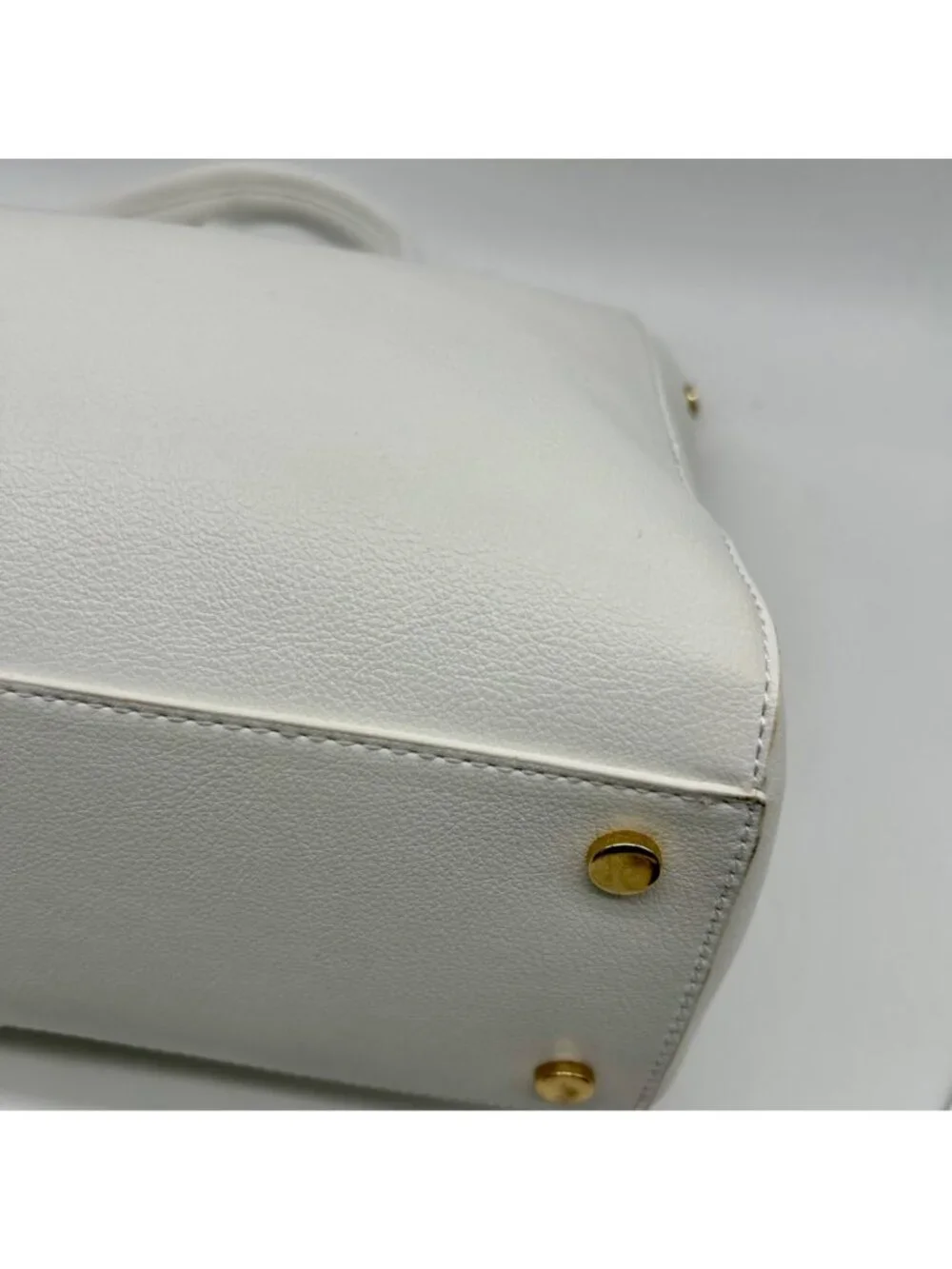 On 34th Bright White Faux Leather Robbinn Medium Satchel Bag